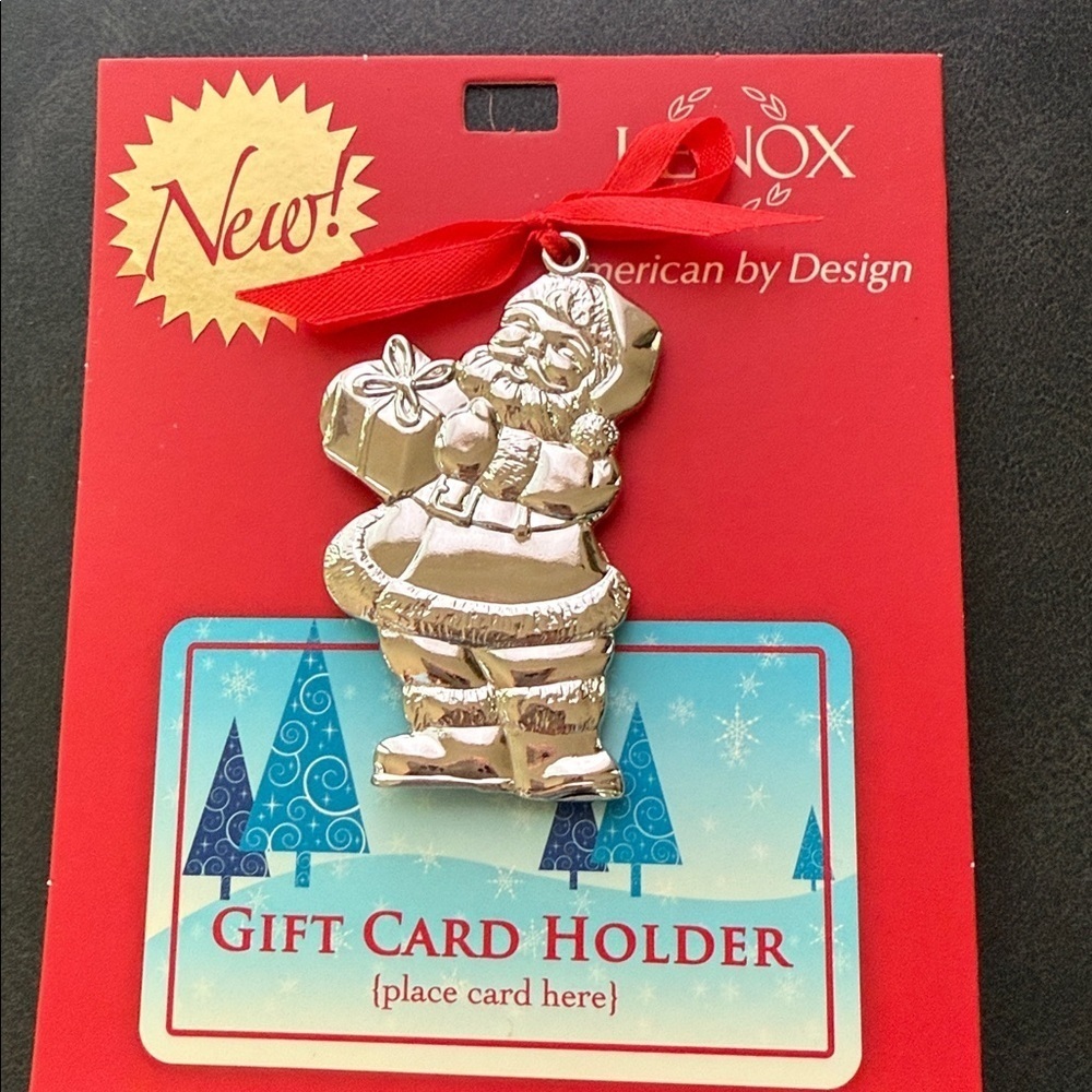 Lenox Gift Card Holder NEW Santa